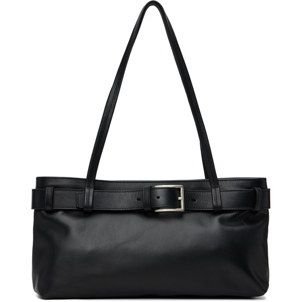  St. Agni Black Belt Detail Baguette Bag 
