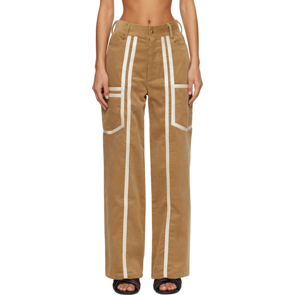  Stanley Raffington Beige Corduroy Trousers 