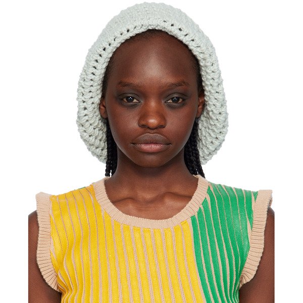  Stanley Raffington Ssense Exclusive Blue & Off-white Crochet Beanie 
