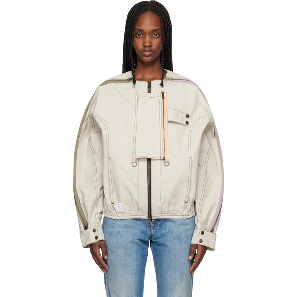  Stefan Cooke Beige Airshow Windbreaker Jacket 