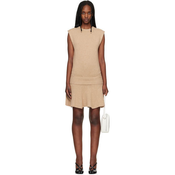  Stefan Cooke Brown Knitted Tank Minidress 