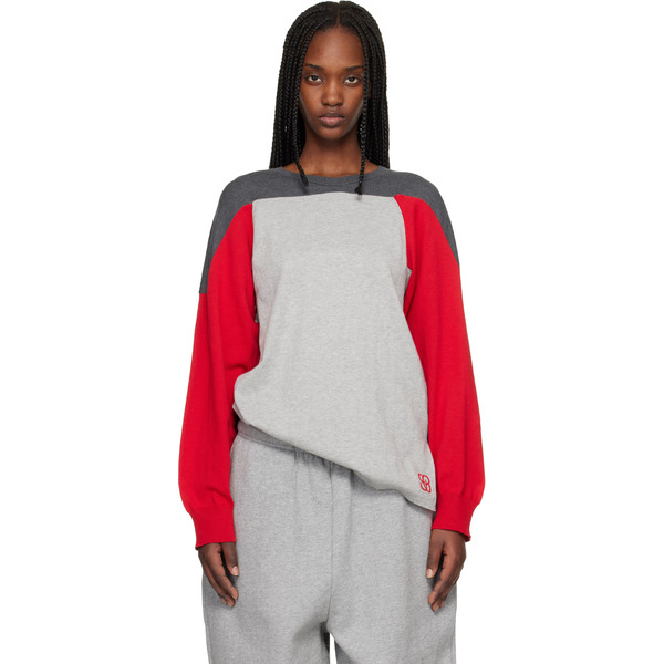  Stefan Cooke Gray & Red Liniebacker Sweater 