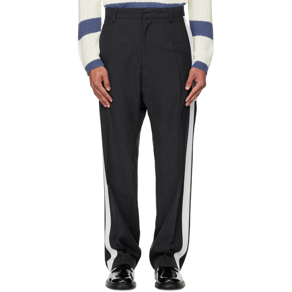 Stefan Cooke Gray Tuxedo Trousers 