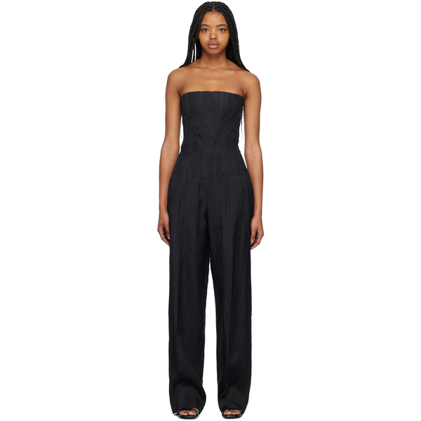  Stella Mccartney Black Corset Jumpsuit 