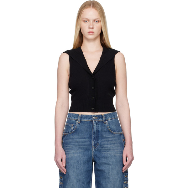  Stella Mccartney Black Hooded Sweater Vest 