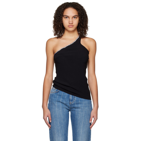  Stella Mccartney Black Single-shoulder Tank Top 