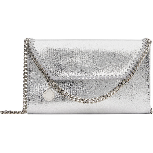  Stella Mccartney Silver Falabella Wallet On Chain Bag 