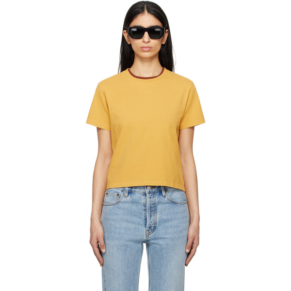  Still Here Ssense Exclusive Yellow 'the Shirt' T-shirt 