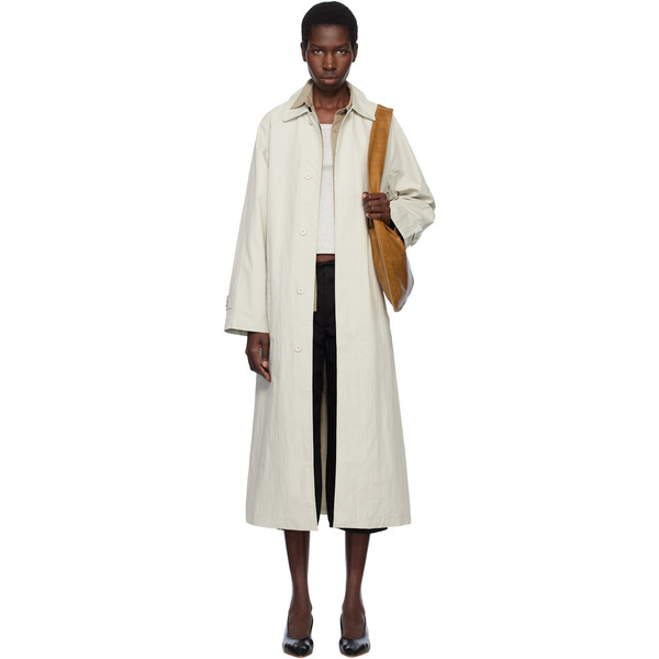  Still Here Taupe Canvas Trench Coat 