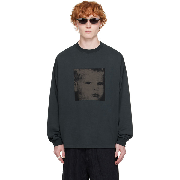  Still Kelly Black Boxy Long Sleeve T-shirt 