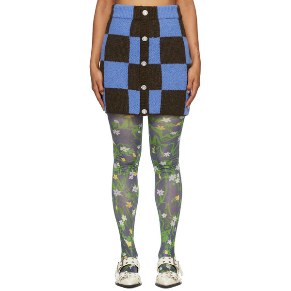  Stine Goya Brown & Blue Noura Miniskirt 