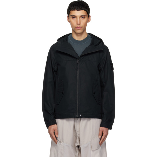  Stone Island Black 4100037 All-weather Cotton Canvas Jacket 