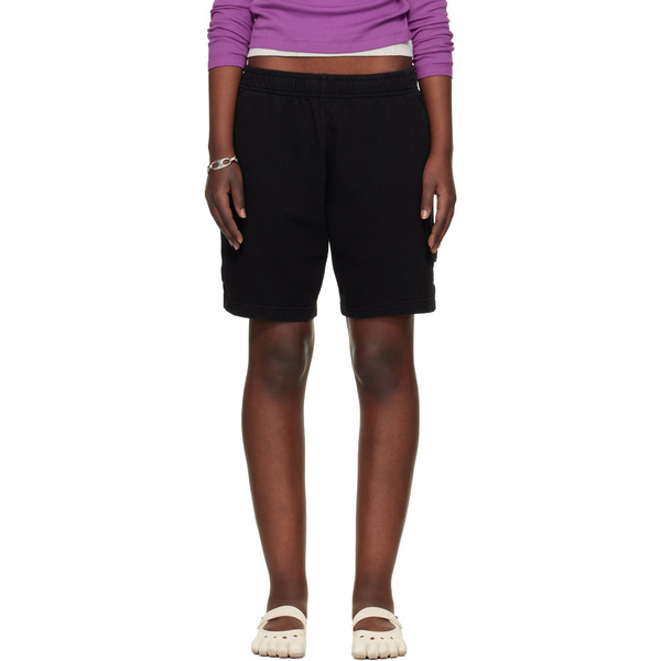  Stone Island Black 6200014 Malfilé Fleece Old Effect Shorts 