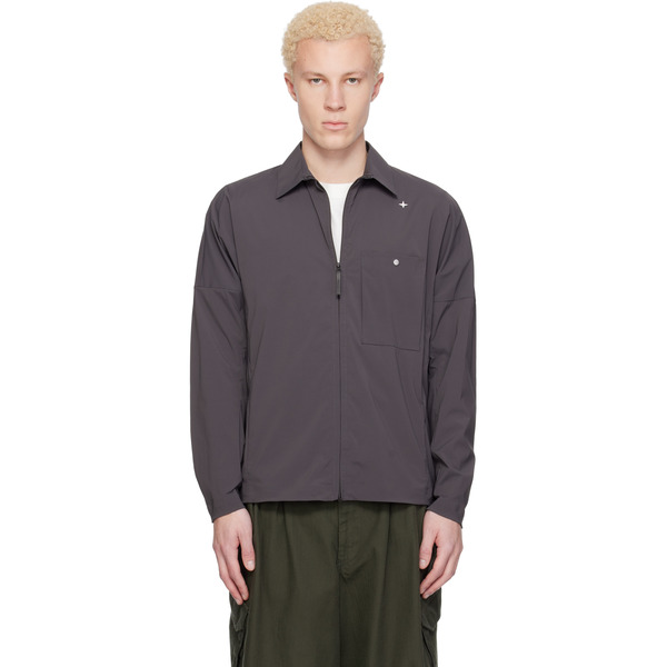  Stone Island Gray 1200016 Recycled Stretch Nylon Tela Stellina Jacket 