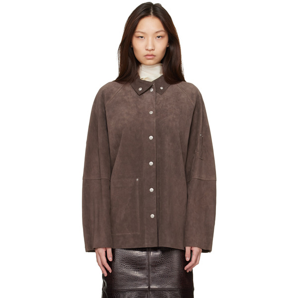  Studio Nicholson Brown Dash Suede Jacket 