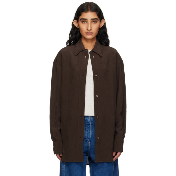  Studio Nicholson Brown Rouen Shirt 