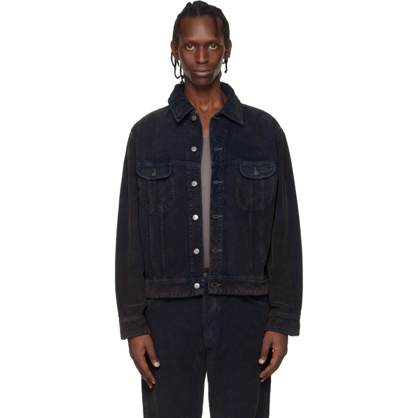 Studio Nicholson Navy Aaron Levine Edition Derby Corduroy Jacket 