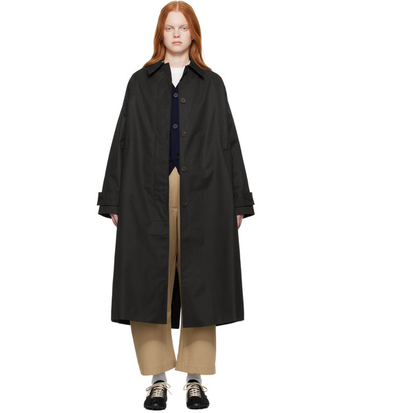  Studio Nicholson Navy Holin Technical Cotton Trench Coat 