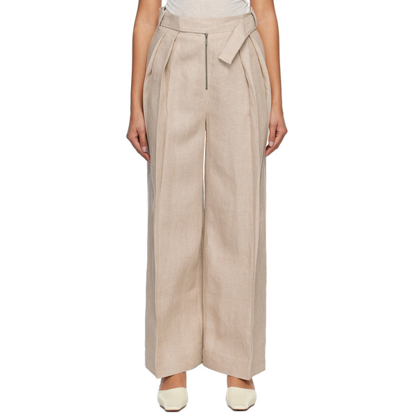  Subtle Le Nguyen Beige Pleated Trousers 