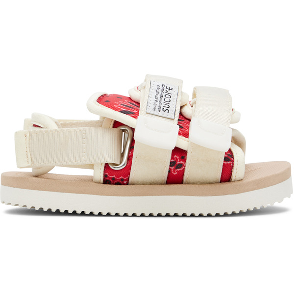  Suicoke Kids Beige & Red Moto Sandals 