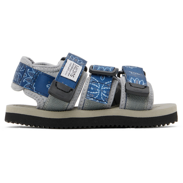  Suicoke Kids Navy & Gray Kisee Sandals 