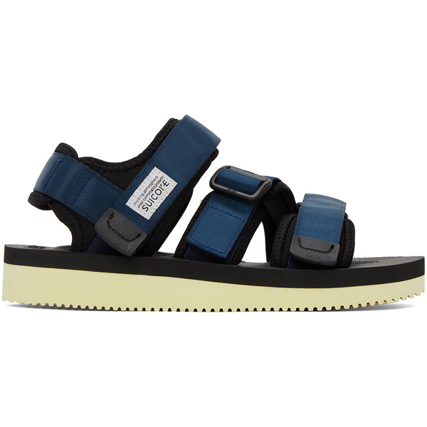  Suicoke Navy & Black Kisee-v Sandals 