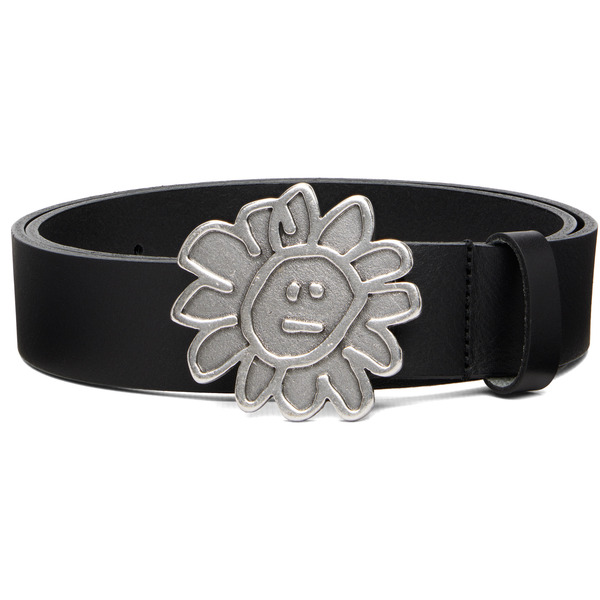  Sunflower Black Flower Buckle Belt 