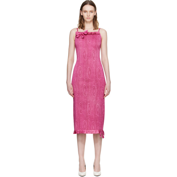 Super Yaya Pink Audrey Midi Dress 