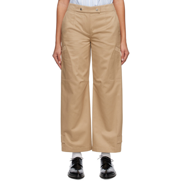  System Beige Press-stud Trousers 