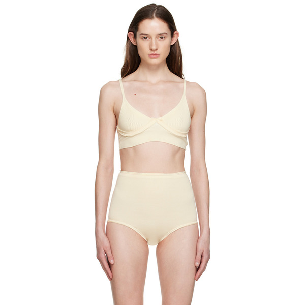  Talia Byre Off-white Ribbed Bra 