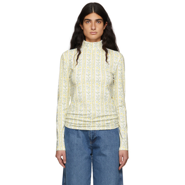  Tanner Fletcher White Floral Stripe Lonnie Shirt 