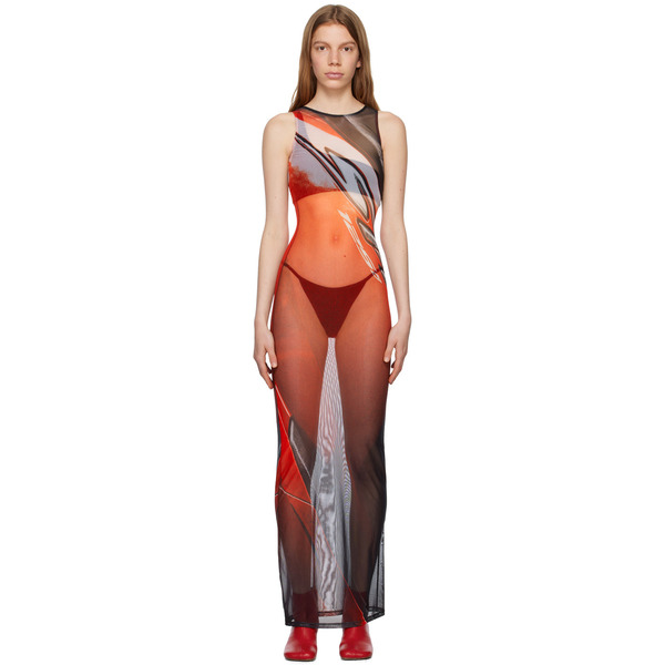  Tara Hakin Ssense Exclusive Red Cardigan & Maxi Dress Set 