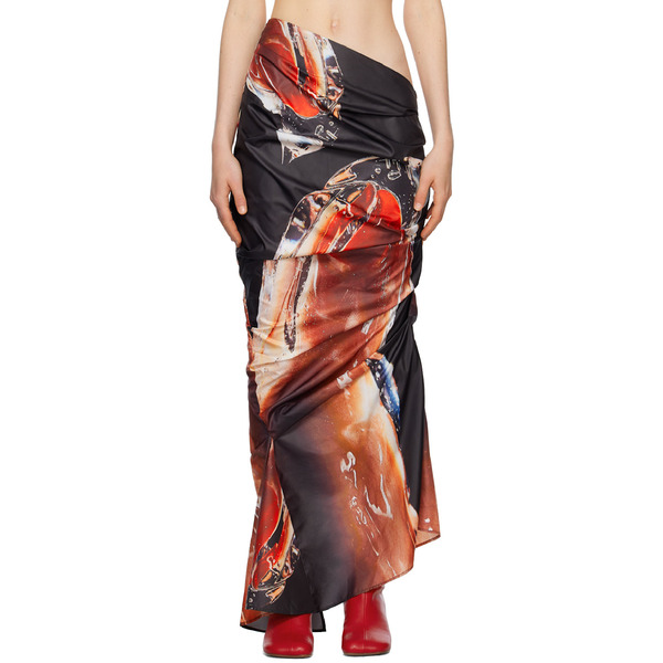  Tara Hakin Ssense Exclusive Red Mermaid Maxi Skirt 