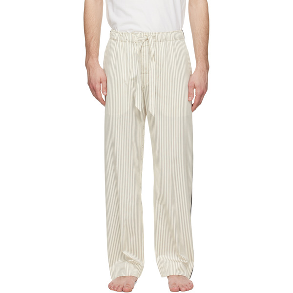  Tekla Beige Sateen Pyjama Pants 