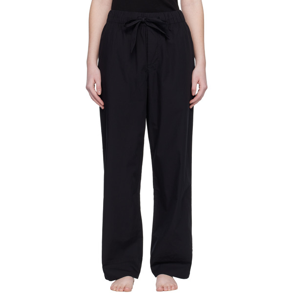  Tekla Black Poplin Pyjama Pants 
