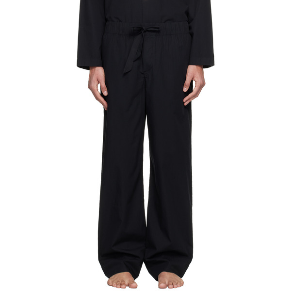  Tekla Black Poplin Pyjama Pants 
