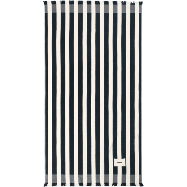  Tekla Black & White Striped Beach Towel 