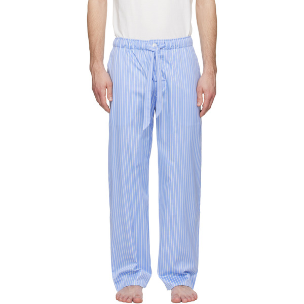  Tekla Blue Sateen Pyjama Pants 