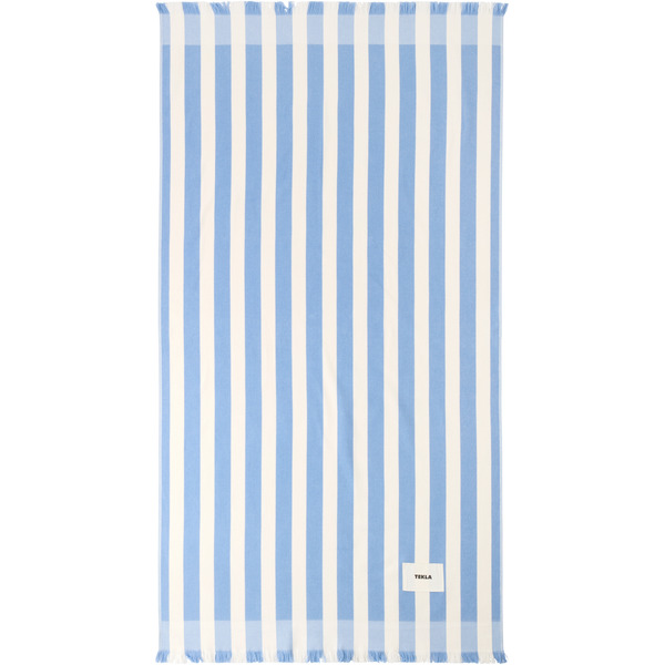  Tekla Blue & White Striped Beach Towel 