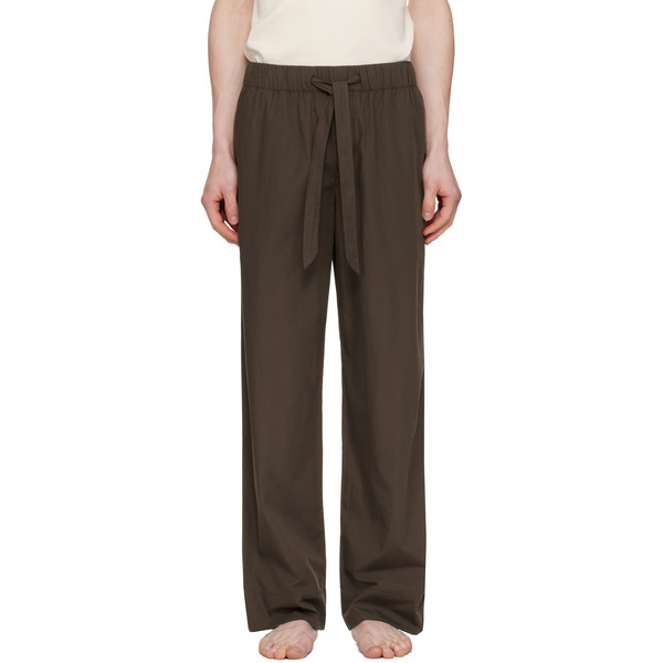  Tekla Brown Poplin Pyjama Pants 