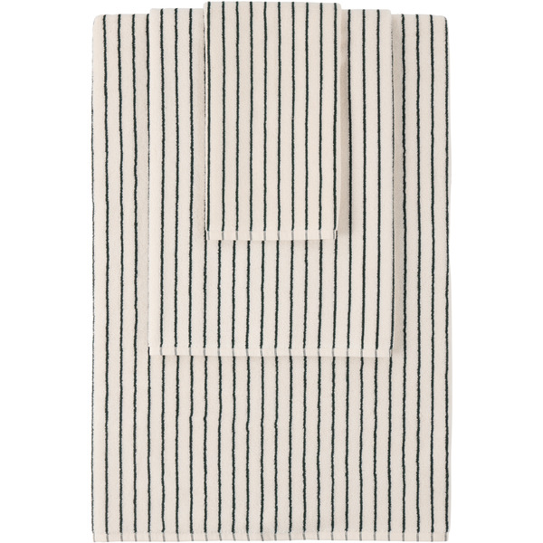  Tekla Green Striped Towel Set, 3 Pcs 