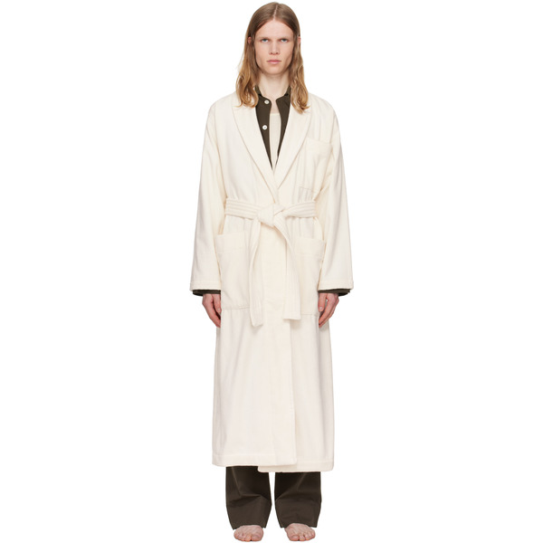  Tekla Off-white Terry Classic Bathrobe 