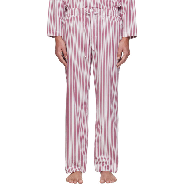  Tekla Pink & White Poplin Pyjama Pants 