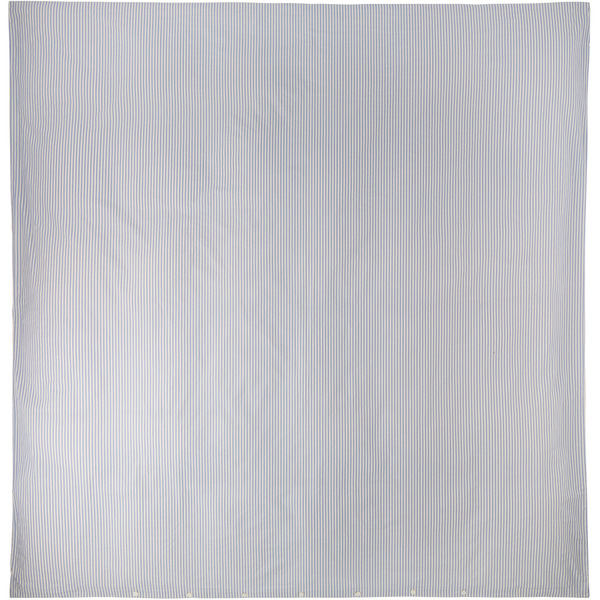  Tekla White & Blue Percale Duvet Cover, Queen 