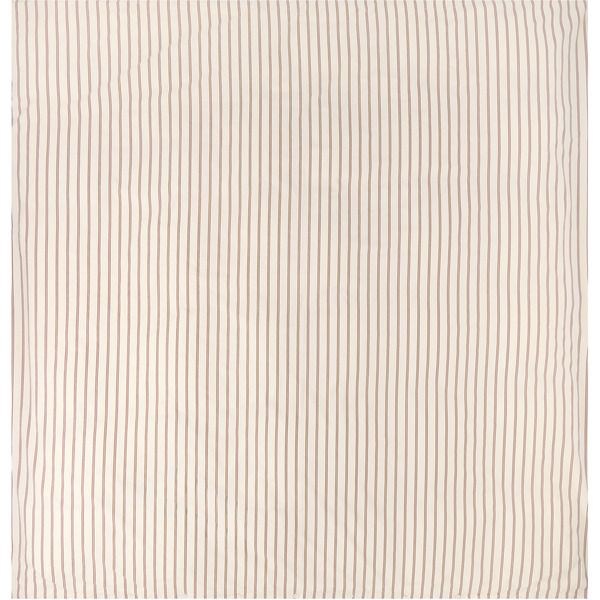  Tekla White & Brown Percale Duvet Cover, Queen 