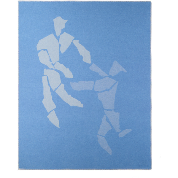  The Conran Shop Blue & Gray Pieces Dancing Figures Throw 