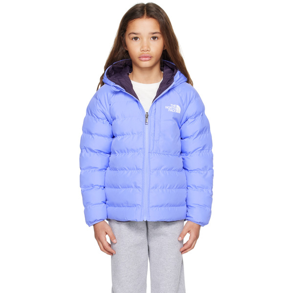  The North Face Kids Big Kids Purple Perrito Hooded Reversible Jacket 