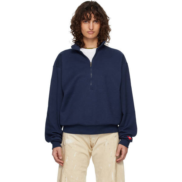  The North Face Navy Tnf Red Box Half Zip Sweatshirt 