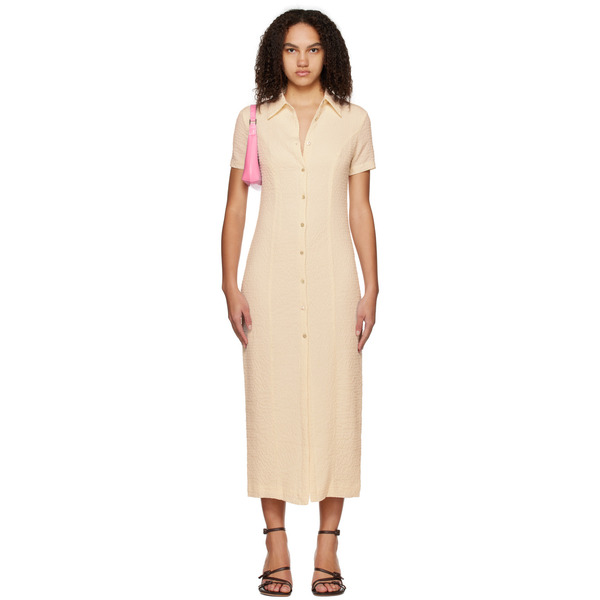  Third Form Off-white Button Midi Dress 