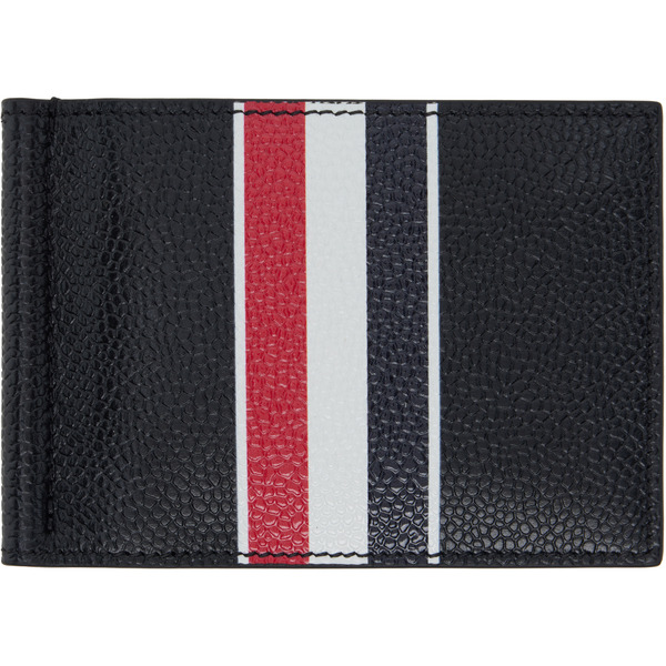  Thom Browne Black Rwb Stripe Money Clip Wallet 